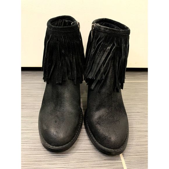 Azura European Luxury Bernat Suede Fringe Western Booties Size EU 37 / US 6.5-7 - Picture 2 of 9